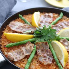 フライパンで簡単!
豚バラの肉パエリア
