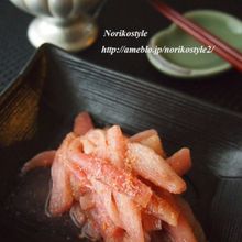 関西の夏★紅ずいきのごま酢和え