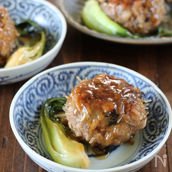 余った乾物活用！ヘルシーだけど迫力満点なゲンコツ肉団子。