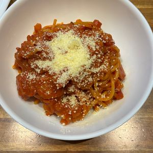 くだもの大好き🧡の作ってみた!投稿(フライパン1つで別茹で不要！トマトクリームパスタ)