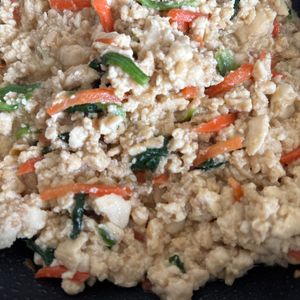 あきの作ってみた!投稿(【小松菜そぼろ炒り豆腐】栄養満点◎ヘルシー和風おかず♪)
