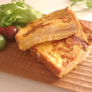 とのちゃまの作ってみた!投稿(【クロックムッシュ風和風フレンチトースト】チーズがとろ～り♡)