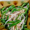 ゆみの作ってみた!投稿(もやしとピーマンの《おかかにんにく♡味噌サラダ》)