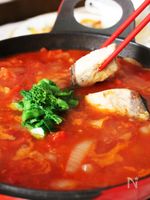 ぶりのトマトすき焼き