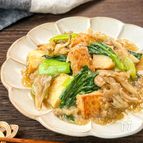 【厚揚げとチンゲン菜のみぞれ煮】とろ〜りしょうが香る♪