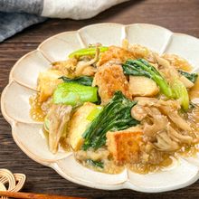 【厚揚げとチンゲン菜のみぞれ煮】とろ〜りしょうが香る♪