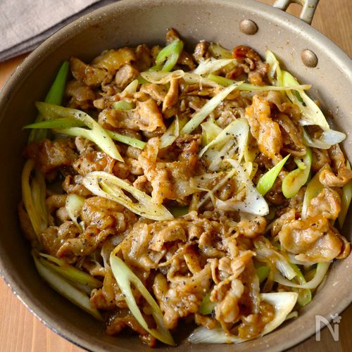 ワンパン10分！【豚こま肉×長ねぎスタミナ炒め】ご飯すすむ♩