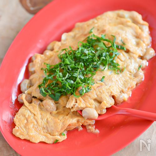 納豆でお酒をのむ！納豆好きさんへ！納豆オムレツ
