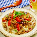 ごはんがすすむ♪ミニトマトのコクうま肉味噌そぼろ