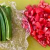 【トマトとオクラのさっぱりツナ和え】火を使わない！ヘルシー！の下準備