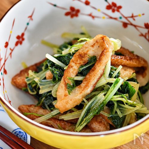 昔ながらの水菜と竹輪の煮浸し【作り置き】