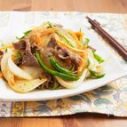 新たまねぎと牛肉のチャプチェ