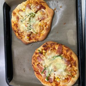 そら・ゆずの作ってみた!投稿(発酵なし！すぐにできる米粉のクリスピーピザ)
