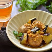 新じゃがと茄子の揚げ浸し