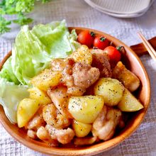 ご飯が進む！『ポテトと鶏肉の味噌照り焼き』