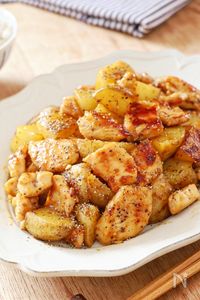 ご飯が進む!【鶏むねと新じゃがの甘辛ペッパー照り焼き】