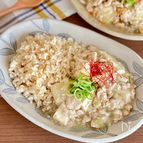 あっさりだけど旨味たっぷり【鶏しお麻婆豆腐丼】