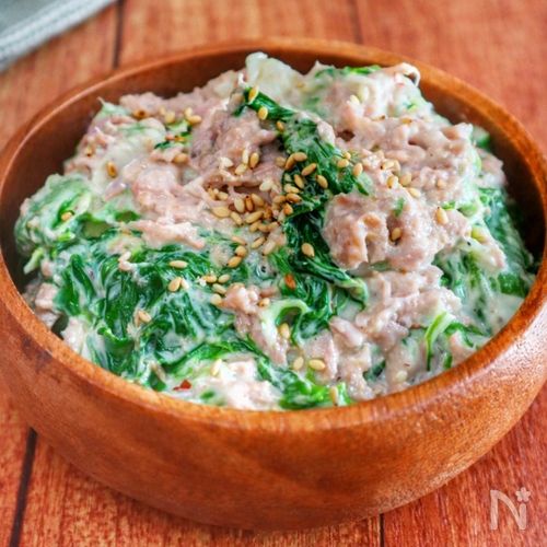 5分で爆速副菜♪【白菜とツナのマヨポンサラダ】箸が止まらない