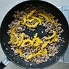 花椒香るシビ辛夏麺。ひき肉と豆苗の彩り焼きそばの工程4