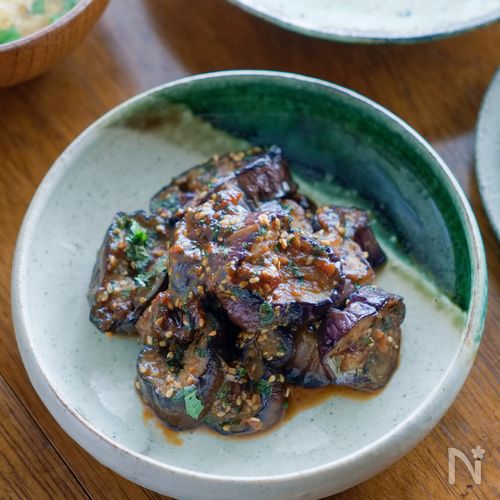 【なすのごまみそ煮〜青じそ風味】ご飯がすすむ濃厚味!