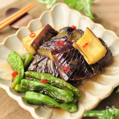 なすとししとうのピリ辛焼きびたし