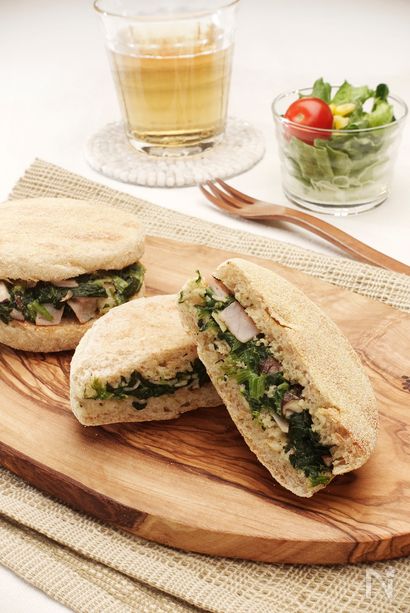 栄養たっぷり！ほうれん草のサンドイッチ！

