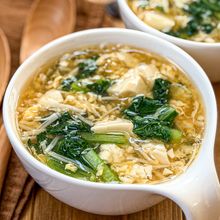 豆腐と小松菜とえのき《トロトロ♡かき玉中華スープ》