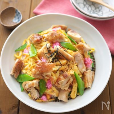 ひな祭り🌸てりやきチキンちらし寿司【お魚が苦手でも安心】