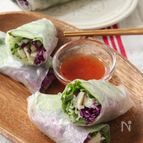 パルミジャーノレッジャーノと生野菜のサラダ春巻き
