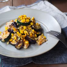 夏野菜と鶏むね肉のスパイシーマリネ