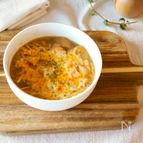 【お麩で!?オニオングラタンスープ】
