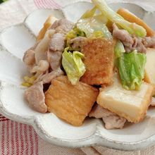 ごはんが進む〜♪豚バラと厚揚げの甘味噌炒め