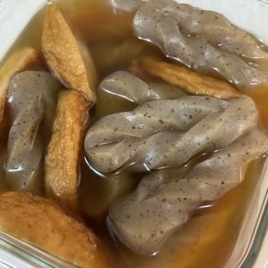 えみりーの作ってみた!投稿(野菜揚とねじりこんにゃくの甘辛煮【#作り置き #レンジ】)