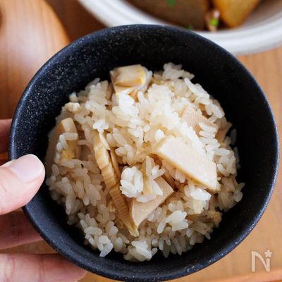 『味付けたけのこの炊き込みご飯』春の定番ご飯♫お弁当にも☆