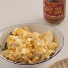 味付ザーサイで！とうもろこしのタルタルソース