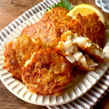 切って混ぜて焼くだけ！【ささみ長芋つくね】米粉でもちふわ♪