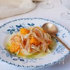 【新玉ねぎとオレンジの生ハムマリネ】飲み干したい美味しさ…