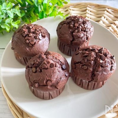 こども大喜び♡米粉のWチョコマフィン