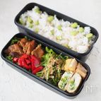 【受験生のお弁当】BBQチキン＆三つ葉とえのきのお浸し