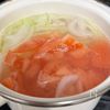 中華たまごスープ【ほうれん草とトマト】の工程4