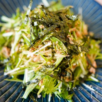 水菜と生姜の和風シャキシャキサラダ♪