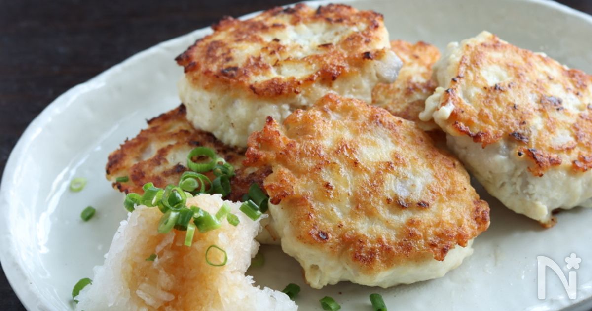 しゃきしゃき食感！刻みれんこん入りのとうふハンバーグ