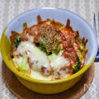 ブロッコリーのトマトソース焼き