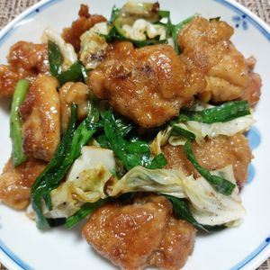 よっこの作ってみた!投稿(ワンパン10分!【鶏肉とキャベツのスタミナ炒め】)
