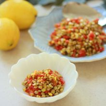 【異国のサラダ】レンズ豆の粒マスタード和え