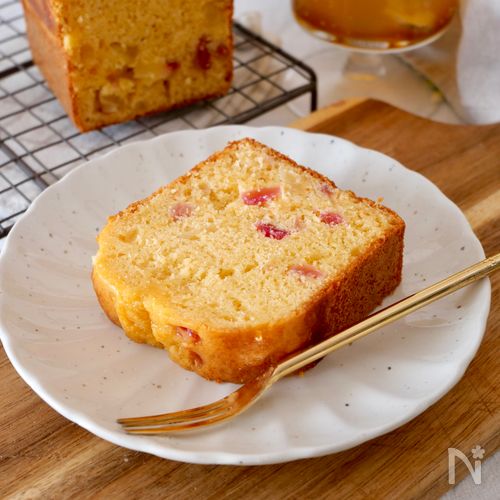 混ぜるだけ!【りんごと生姜の米粉パウンドケーキ】