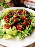 かつおのコチュジャンだれサラダ