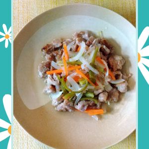チョロリスの作ってみた!投稿(黄金比率で超簡単♪『豚肉と新玉ねぎの焼き南蛮漬け』)