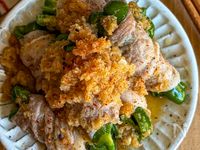 レンジでOK《肉巻きピーマンのおろしポン酢》
