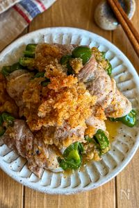 レンジでOK《肉巻きピーマンのおろしポン酢》